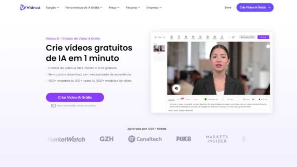 Vidnoz AI: Usar Inteligência Artificial para Promover seu Negócio com Vídeos